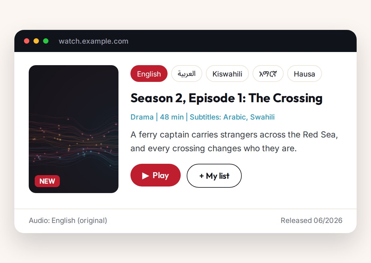 afrasia-rtl-english Streaming episode page in English with left-to-right layout